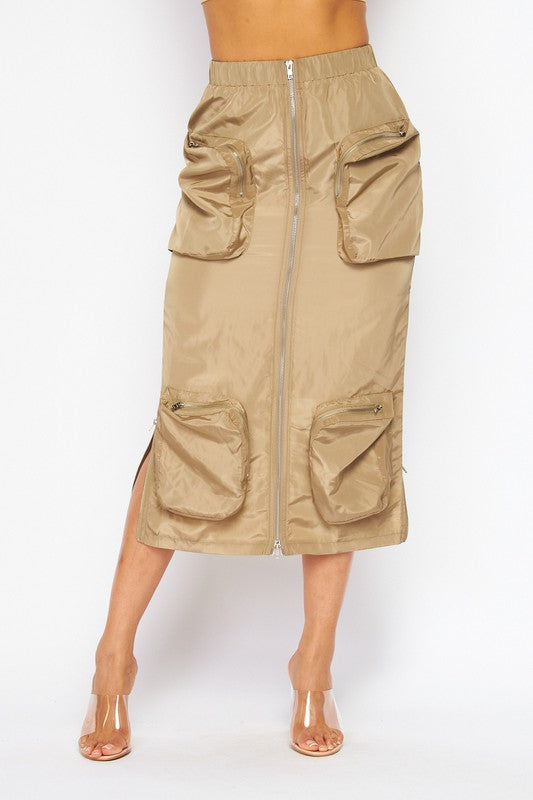 Zip Cargo Skirt