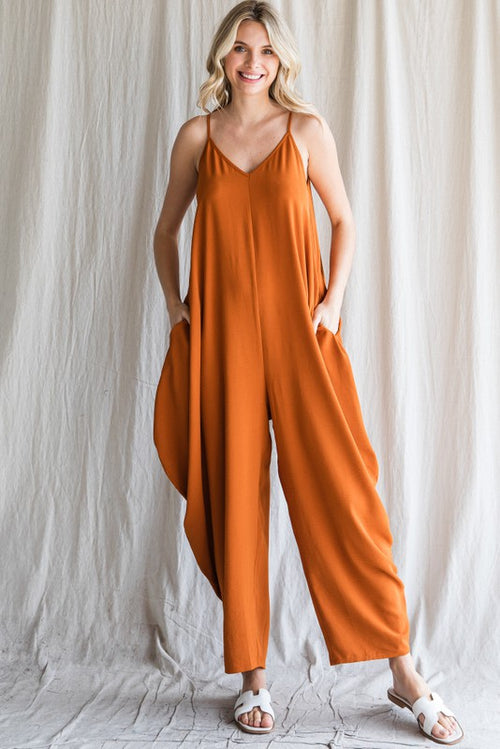 Oversize Camel Jumpsuit