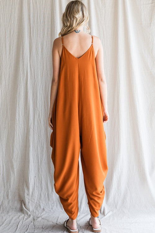 Oversize Camel Jumpsuit