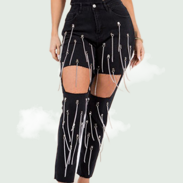 CHAIN BREAKER- Ripped Denim