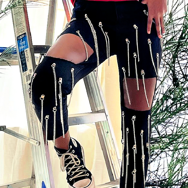 CHAIN BREAKER- Ripped Denim