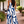 Missy- Geo Blue Drape Jumpsuit