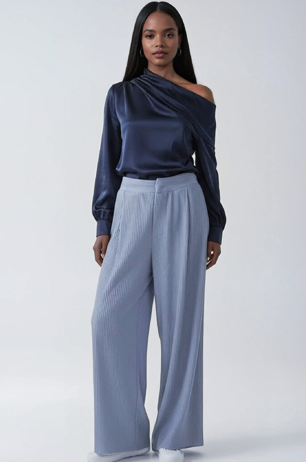 Powder Blue Casual Pant