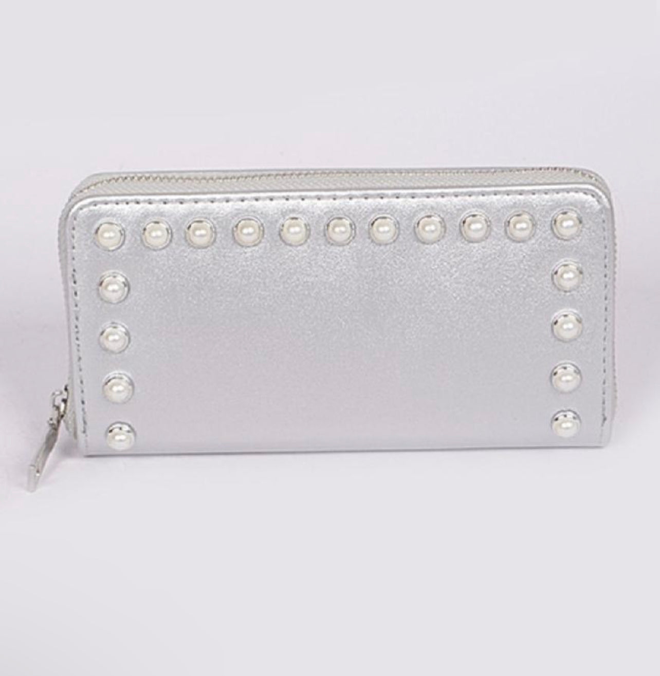 Pearl studded wallet