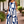 Missy- Geo Blue Drape Jumpsuit