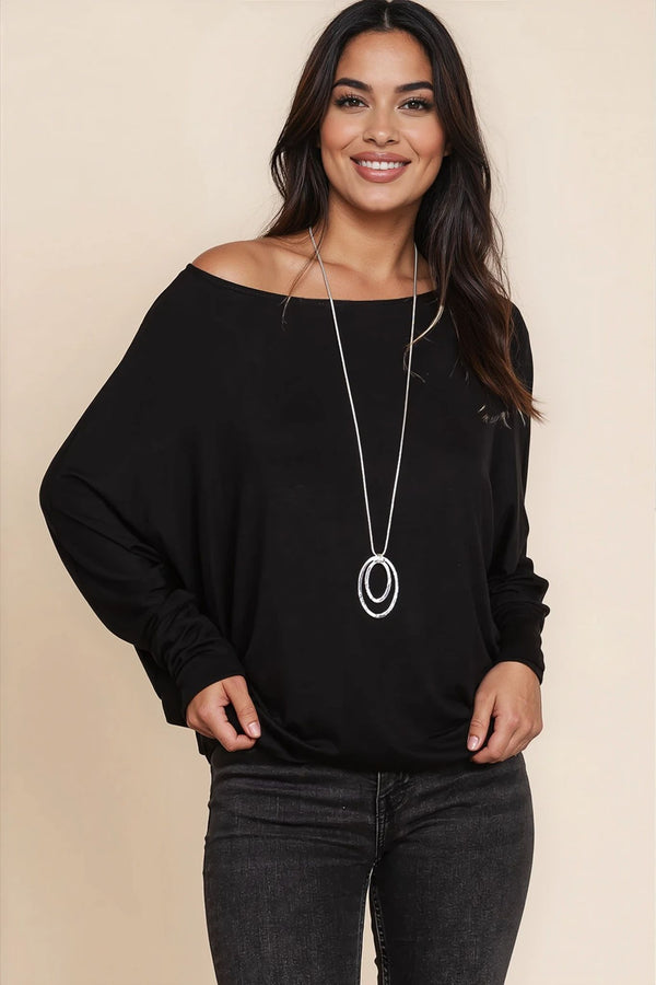 Curvy- Black Top (pair with Black Palazzo for Set)