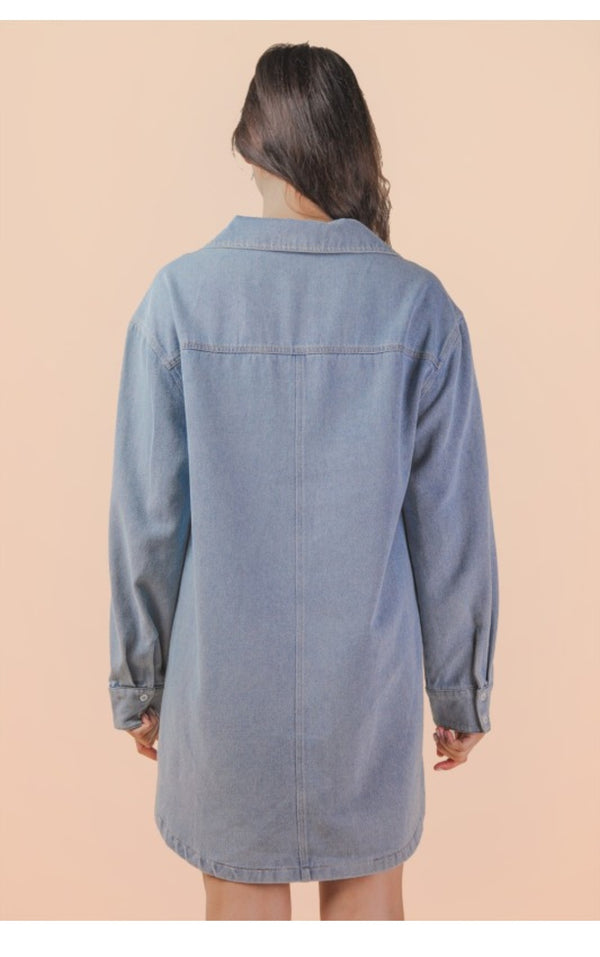 Light Denim Shift Dress