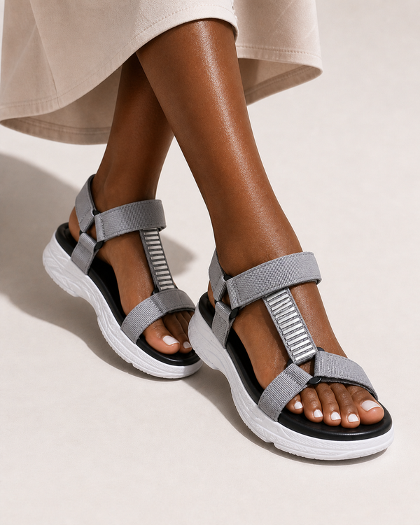 Silver/Gold Strap Sandal