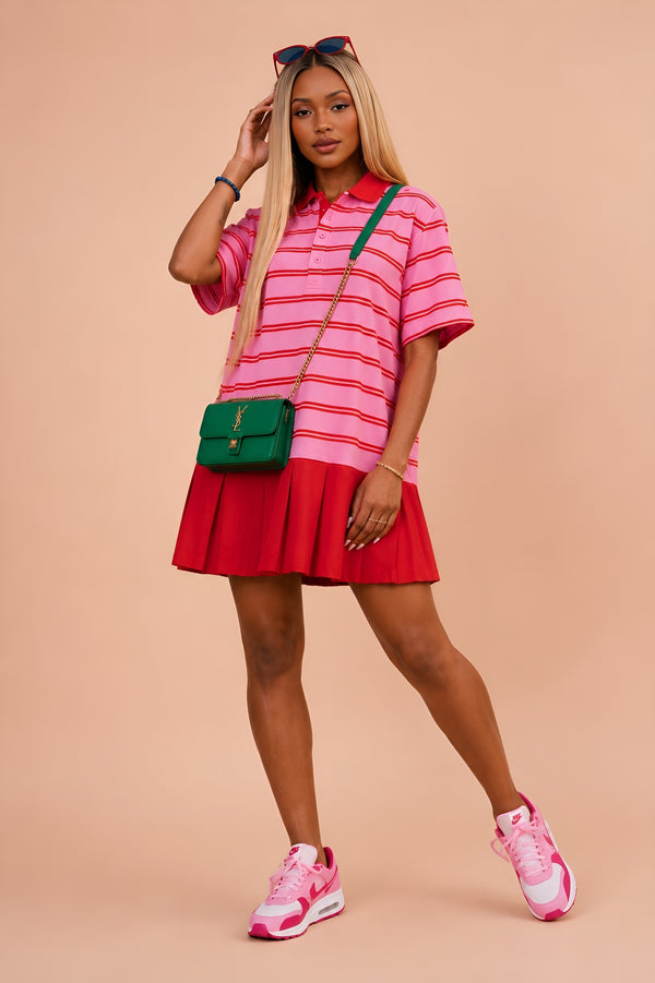 Pink/Red Tennis Dress