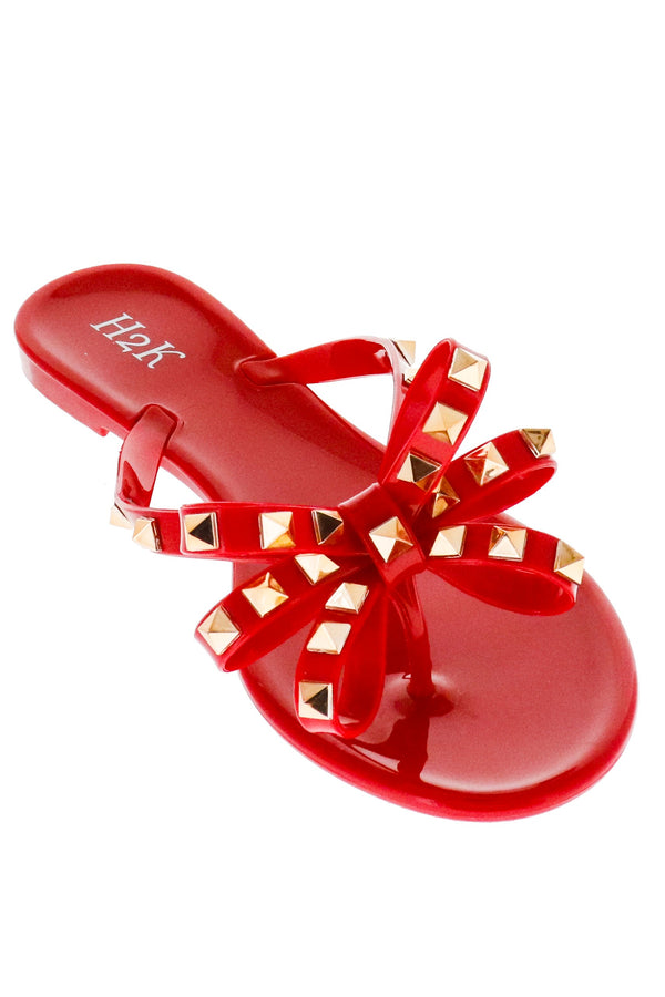 Jelly Red Bow Sandal