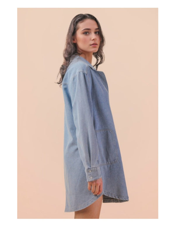 Light Denim Shift Dress